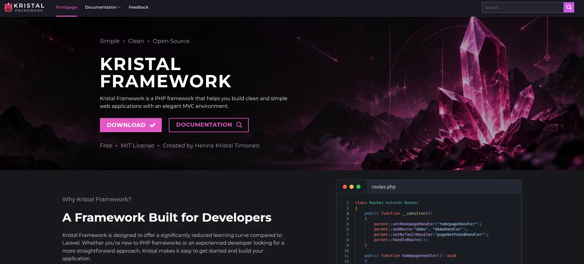 Kristal Framework screenshot